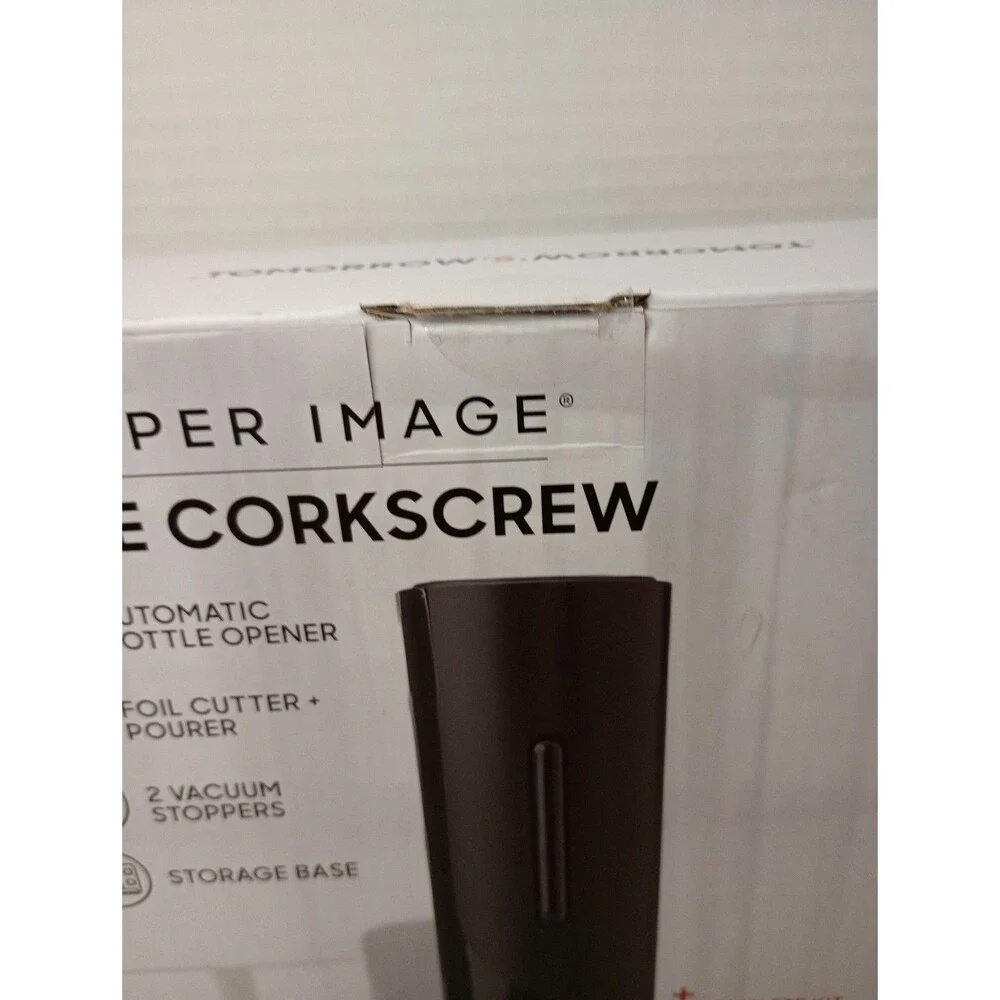 Sharper Image Automatic Wine Opener With Foil Cutter and Storage Base